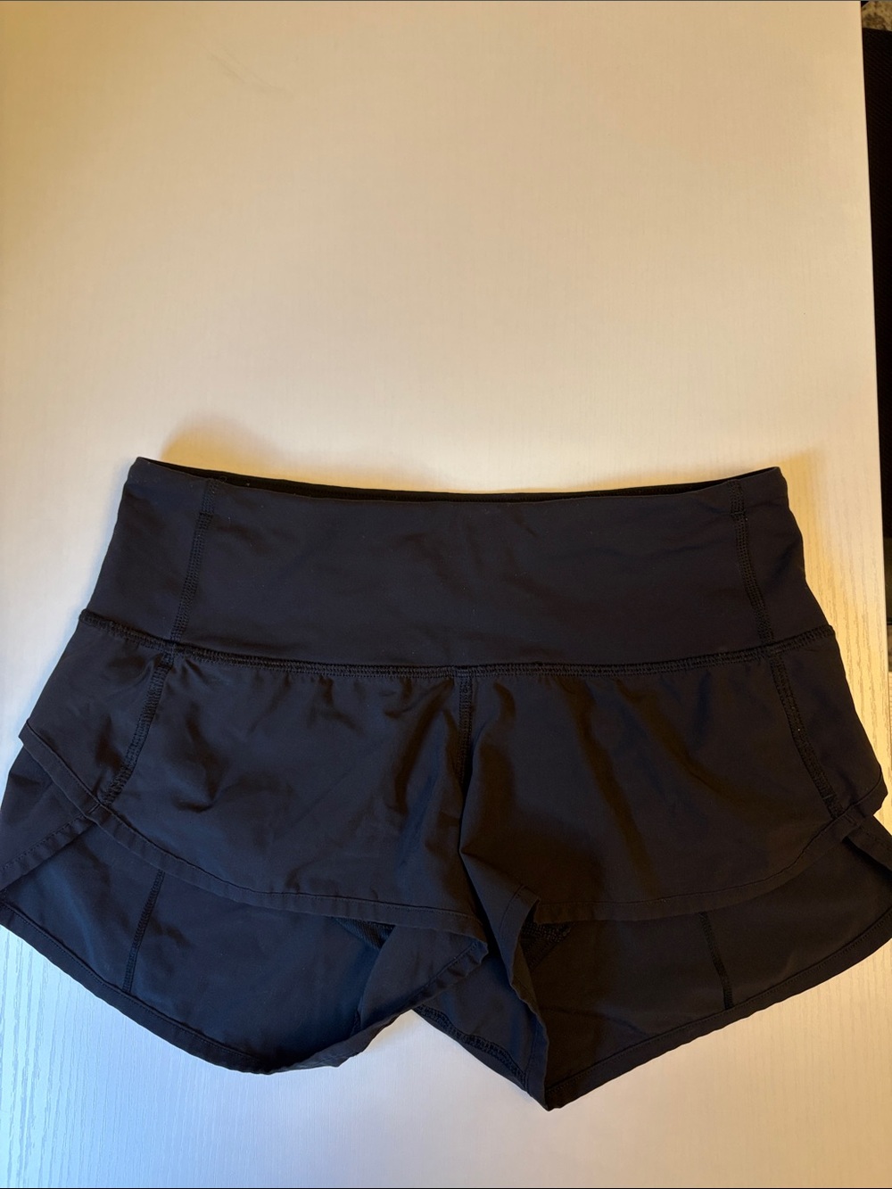 Lululemon Women’s Black Athletic Layered Running Shorts